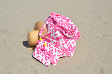 XXL beach bag with 2 removable clutch inner pockets - Pink Kiss 