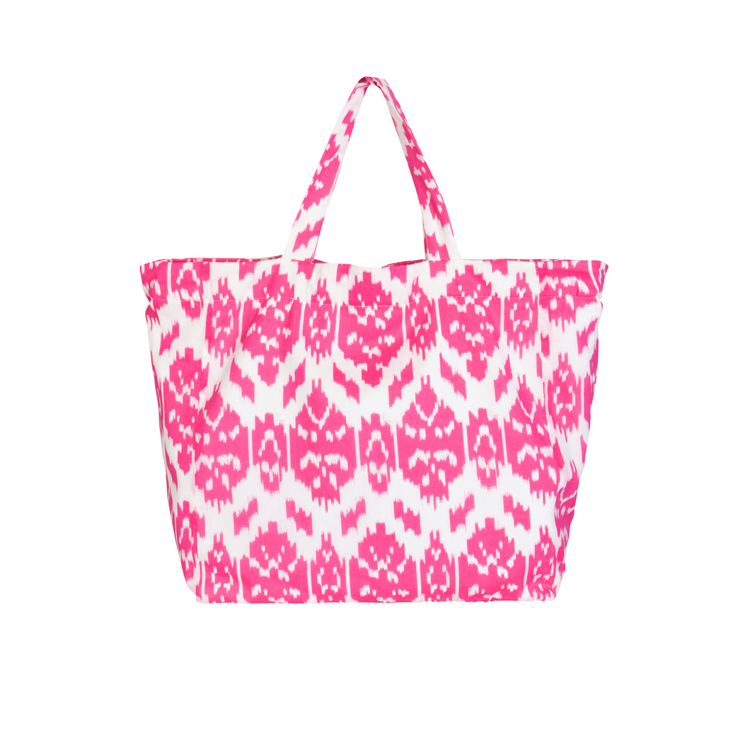 XXL-Strandtasche mit 2 Clutch Innentaschen zum Herausnehmen - Pink Kiss