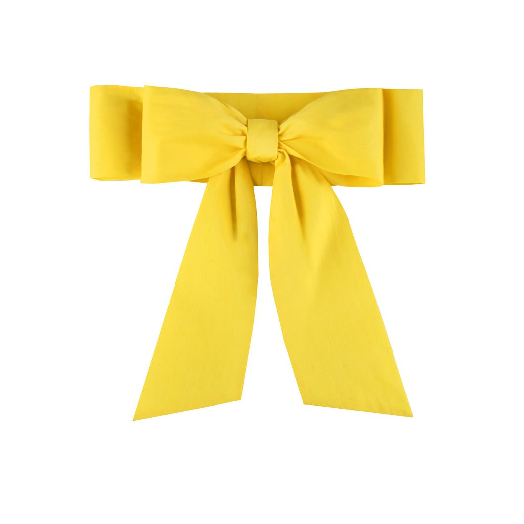 Yellow tie belt