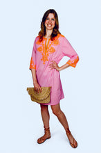 Royal Elegance Tunic (Pink / Neon Orange)